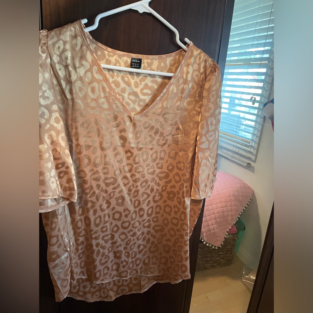 Gold cheetah blouse
